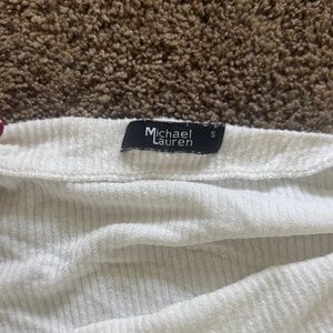 Michael Lauren Cream Ribbed Knit - off the shoulder.